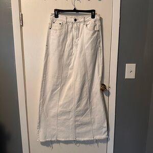DISSH White Maxi Denim Skirt